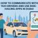 Communicate with taxi in dubai
