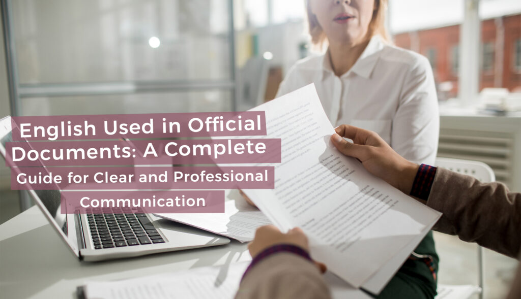 English Used in Official Documents: A Complete Guide for Clear and ...